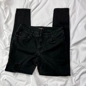 Refuge Black Distressed Jeans Size 12